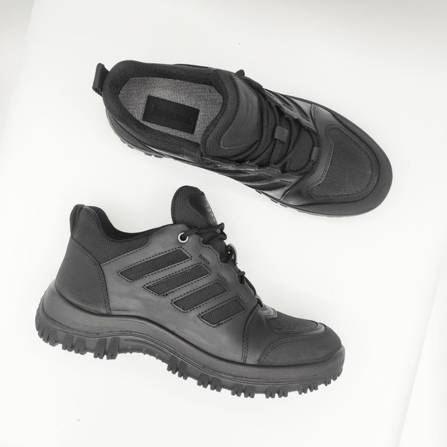 Тактичні черевики Footprints чорна шкіра 46 (29) - изображение 1
