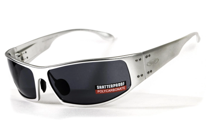 Окуляри захистні Global Vision BAD-ASS-2 Silver gray (1БЕД2-СМ20) - зображення 1