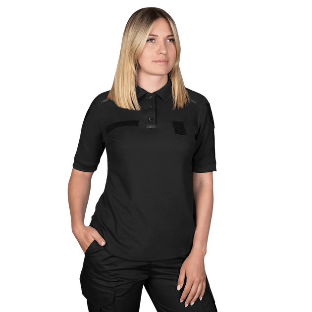 Поло футболка жіноча тактична польова універсальна для силових структур Camotec 7179(XXL) чорний (SK-N7179(XXL)S) - зображення 1