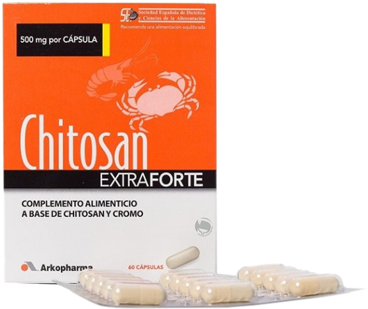 Дієтична добавка Arkodiet Chitosan Extraforte 500 mg/capsule 60 капсул (3578830132644) - зображення 1