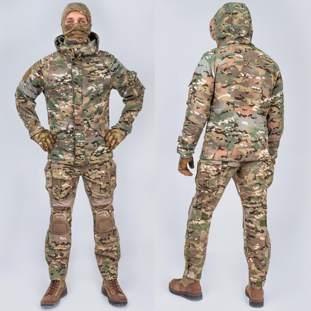 Тактичний військовий костюм HAN WILD G3 Multicam Куртка флісова Soft Shell Убакс та Штани із захистом колін L Multicam HWM0026800-1 - зображення 2
