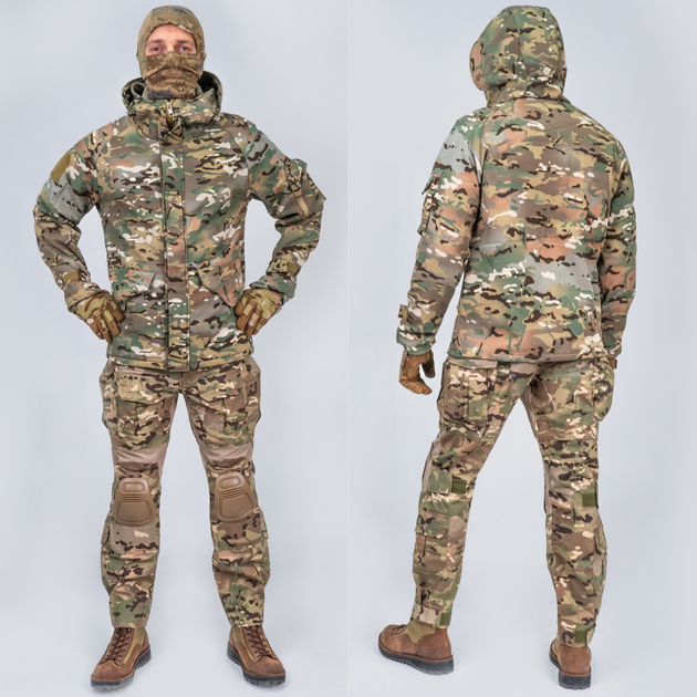 Тактичний військовий костюм HAN WILD G3 Multicam Куртка флісова Soft Shell Убакс та Штани із захистом колін XL Multicam HWM0026800-2 - зображення 2