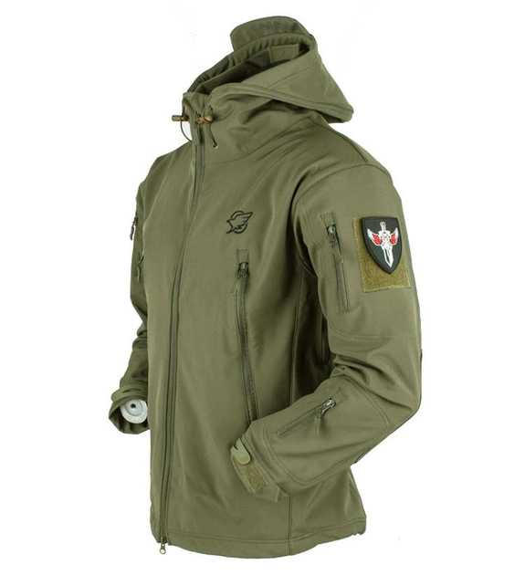 Тактическая куртка Eagle Soft Shell JA-01 с флисом Green Olive L - изображение 2