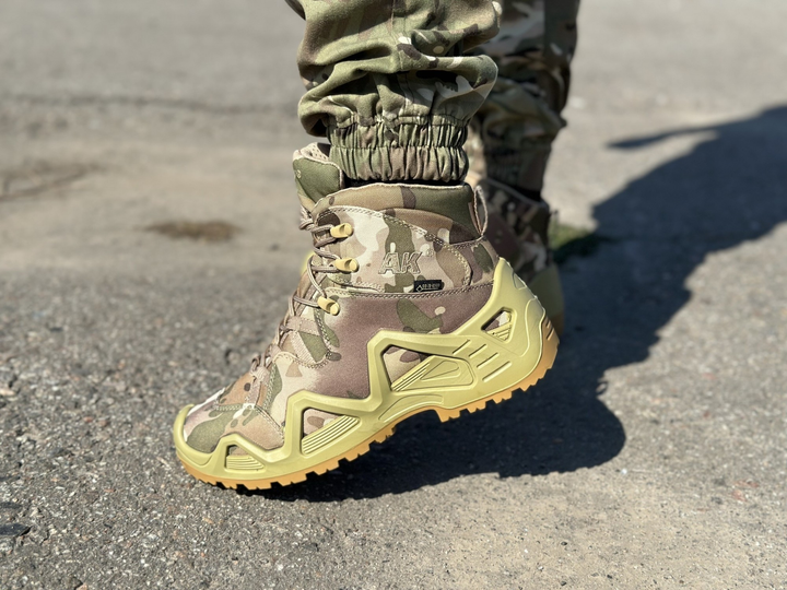 Тактичні армійські берці AK військові демісезонні берці Tactic чоловічі черевики Waterproof мультикам 45 розмір (Berc-AK-multicam-45) - зображення 1