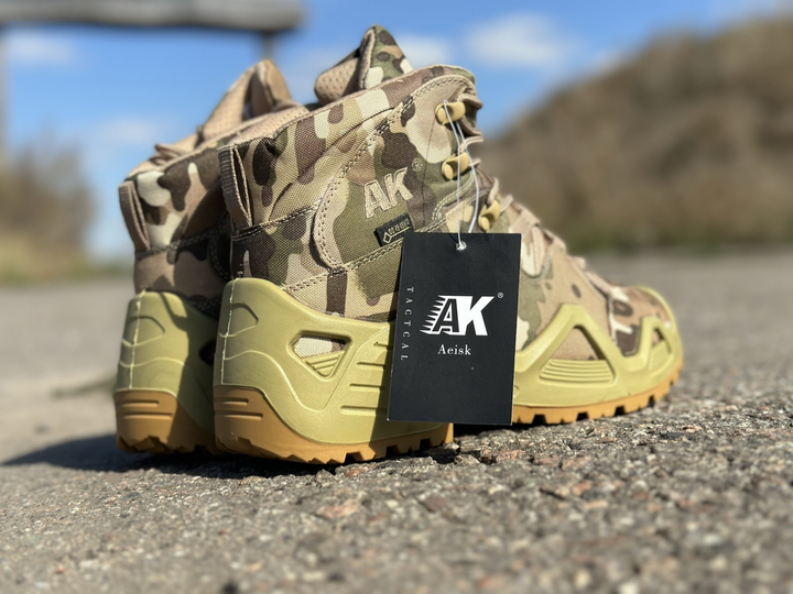 Тактичні армійські берці AK військові демісезонні берці Tactic чоловічі черевики Waterproof мультикам 44 розмір (Berc-AK-multicam-44) - зображення 2