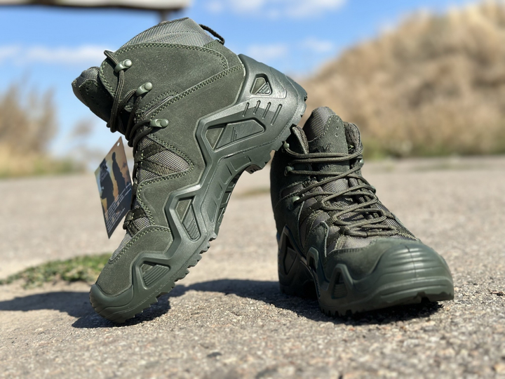 Тактические армейские берцы AK военные демисезонные берцы Tactic ботинки мужские Waterproof олива 44 размер (Berc-AK-olive-44) - изображение 2