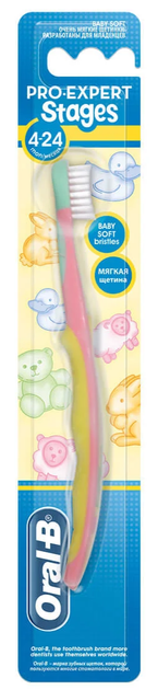 Szczoteczka do zębów Oral-B Dental Brush Stages 1 4-24 Months (3014260100636) - obraz 1