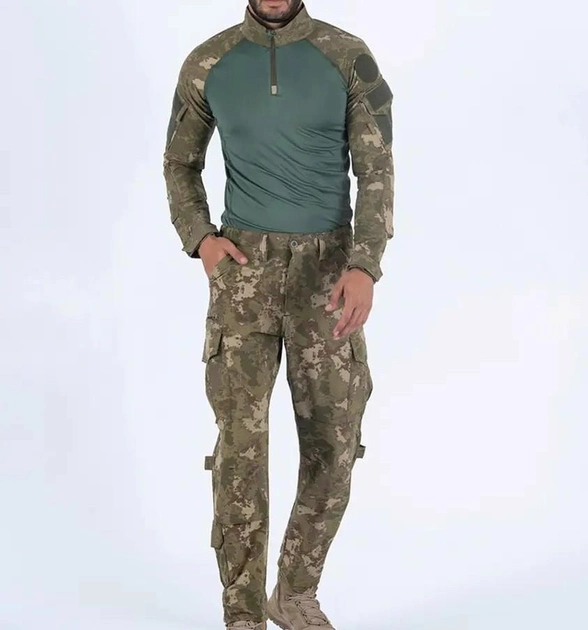 Тактичний чоловічий літній костюм сорочка та штани Камуфляж M (40892) Kali - зображення 1