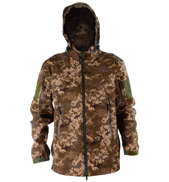 Армійська куртка з капюшоном Soft Shell Піксель L (990213) Kali - зображення 1
