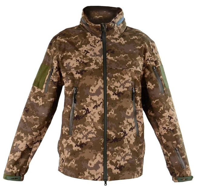 Армійська куртка з капюшоном Soft Shell Піксель L (990213) Kali - зображення 2