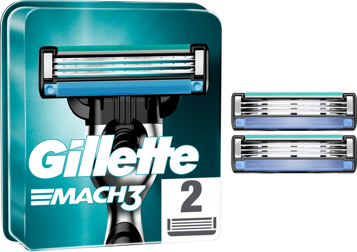 Змінні картриджі для гоління (леза) чоловічі Gillette Mach3 2 шт (3014260251970) - зображення 1