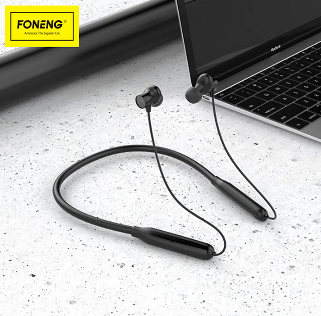 Навушники бездротові для спорту, на шию, вакуумні FONENG NECKBAND SPORT BL34 - Фото 2 Навушники бездротові для спорту, на шию, вакуумні FONENG NECKBAND SPORT BL34 - зображення 2