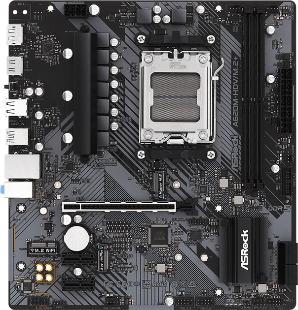 Płyta główna ASRock A620M-HDV/M.2+ (AM5, AMD A620, PCI-Ex16) - obraz 1