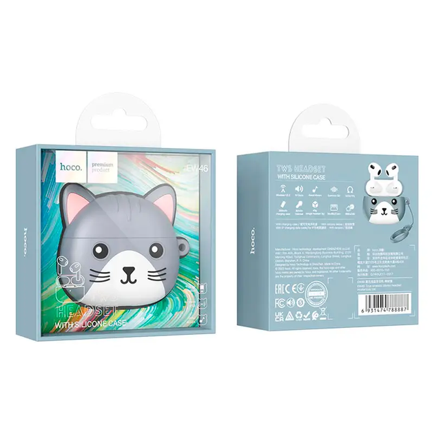 Бездротові навушники TWS HOCO EW46 Mysterious Cat - изображение 6