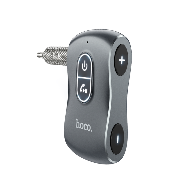 Автомобильный Bluetooth ресивер AUX в машину + поддержка MicroSD HOCO E73 Серый - изображение 4