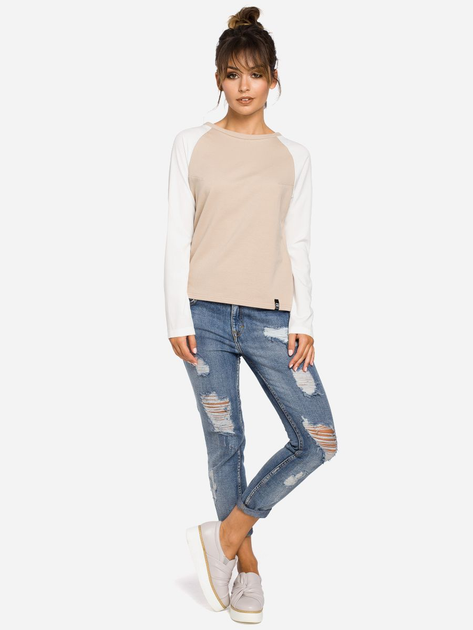 Лонгслів довгий жіночий BeWear B047 86927 M Бежевий (5902041192858) - зображення 3
