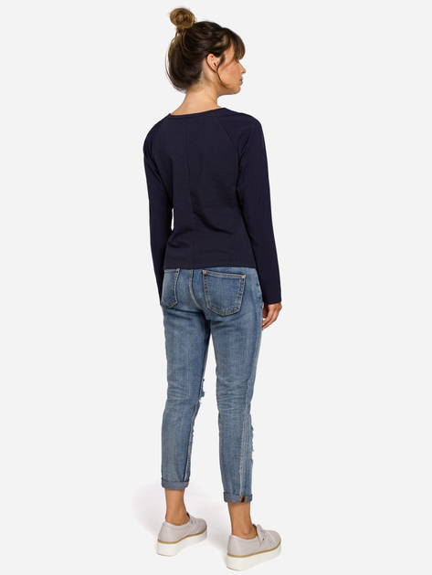 Лонгслів довгий жіночий BeWear B047 86930 L Темно синій (5902041192995) - зображення 4