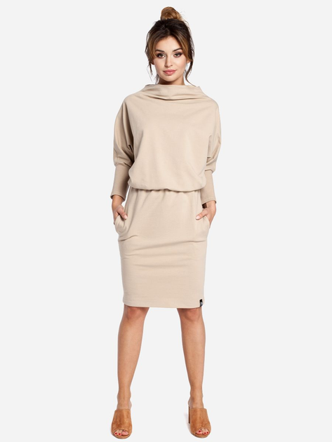 Sukienka tunika damska BeWear B032 86867 2XL-3XL Beżowa (5902041185119) - obraz 3