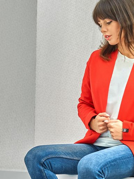 Піджак подовжений жіночий BeWear B102 87148 L Червоний (5903068433528) - зображення 6