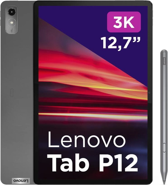 Rozetka.pl | Tablet Lenovo Tab na terenie dostawą – (ZACH0134PL) P12 kupuj 128GB Polski Storm Grey Wi-Fi z