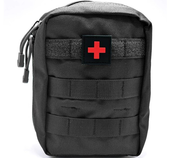 Подсумок аптечка на пояс c molle военная аптечка сумка - подсумок Tactic армейская тактическая аптечка (1020-black) - изображение 1