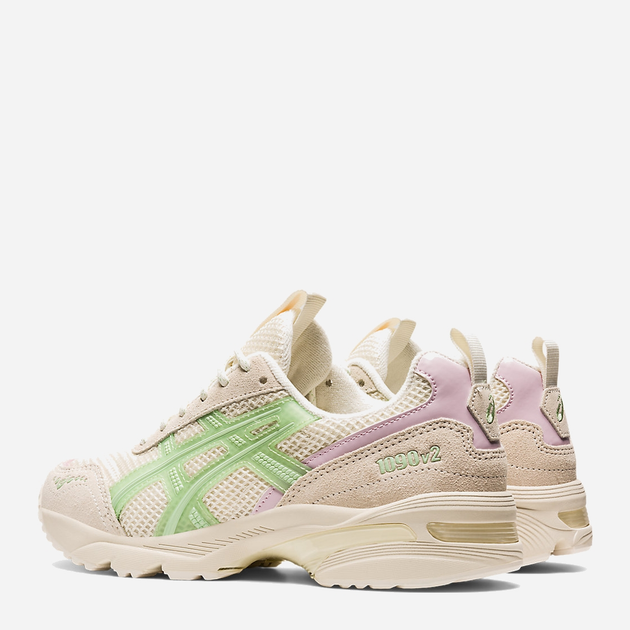 Buty sportowe damskie z siatką na platformie do kostki oddychające ASICS Gel-1090V2 1202A383-101 40.5 (9US) 25.7 cm Kremowy/Zielony (4550455867575) - obraz 3