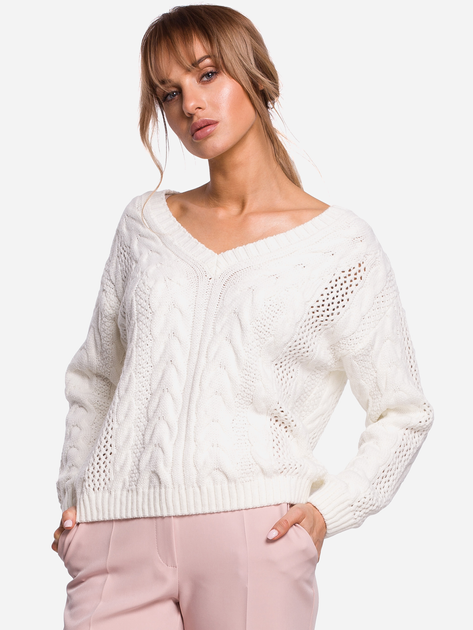 Пуловер жіночий Made Of Emotion M510 S/M Екрю (5903068466496) - зображення 1