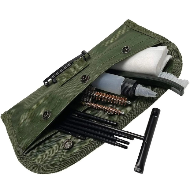 Набір для чищення зброї Lesko GK13 12 предметів у чохлі - изображение 1