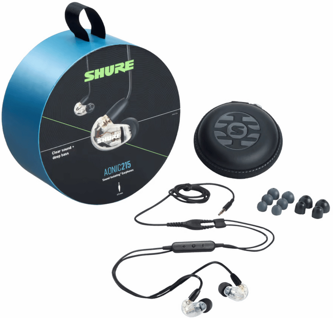 Słuchawki Shure Aonic 215 Clear (SE215DYCL+UNI-EFS) - obraz 3