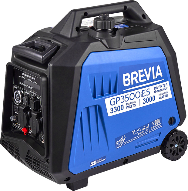 Генератор інверторний бензиновий Brevia GP3500iES 3/3.3 кВт з електростартером - зображення 1