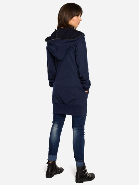 Толстовка на блискавці з капюшоном жіноча BeWear B054 86953 2XL-3XL Синя (5903068402685) - зображення 4