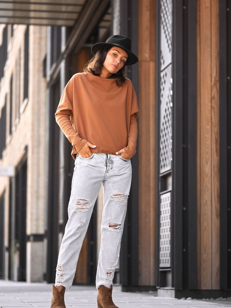 Bluza damska bez kaptura BeWear B094 87116 S-M Karmelowa (5903068424793) - obraz 5