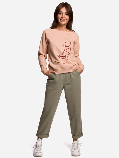 Світшот жіночий BeWear B167 137663 S Бежевий (5903068484322) - зображення 3