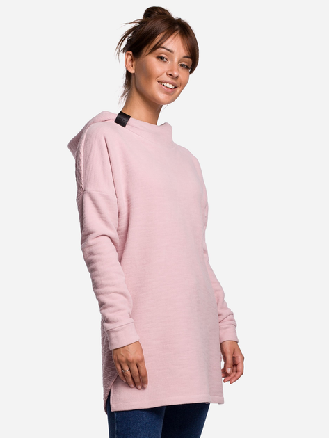 Bluza damska z kapturem oversize BeWear B176 137674 L-XL Pudrowy Róż (5903068485664) - obraz 1