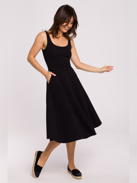 Sukienka letnia damska midi BeWear B218 1130299 M Czarna (5903887654135) - obraz 3