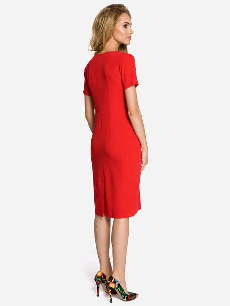 Sukienka ołówkowa damska z rozcięciem Made Of Emotion M234 M Czerwona (5902041162837) - obraz 2