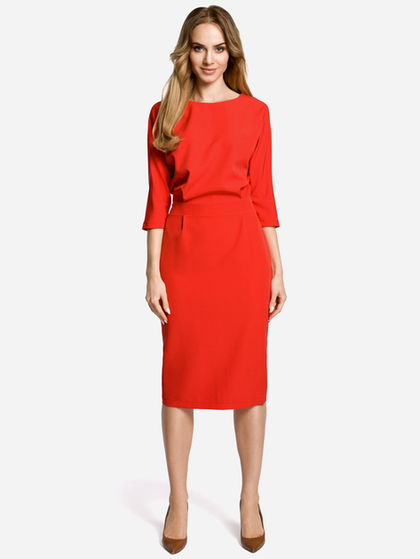 Sukienka ołówkowa damska z rozcięciem Made Of Emotion M360 XL Czerwona (5903068405488) - obraz 1
