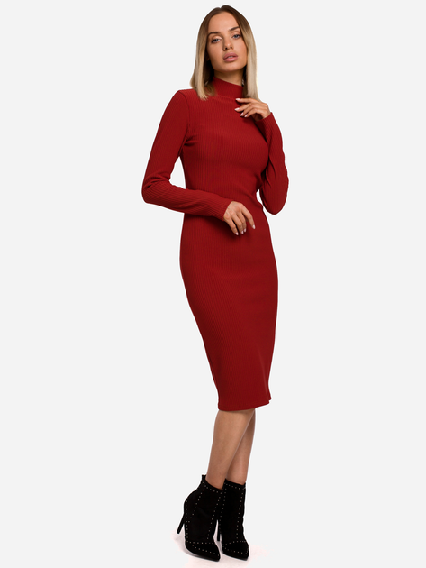 Sukienka z golfem damska Made Of Emotion M542 S Czerwona (5903068491818) - obraz 1