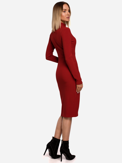 Sukienka z golfem damska Made Of Emotion M542 M Czerwona (5903068491801) - obraz 2