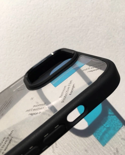 Чохол протиударний Spigen Ultra Hybrid для Iphone 13 Pro Max (6.7") Matte Black Прозорий ACS03205 - зображення 4