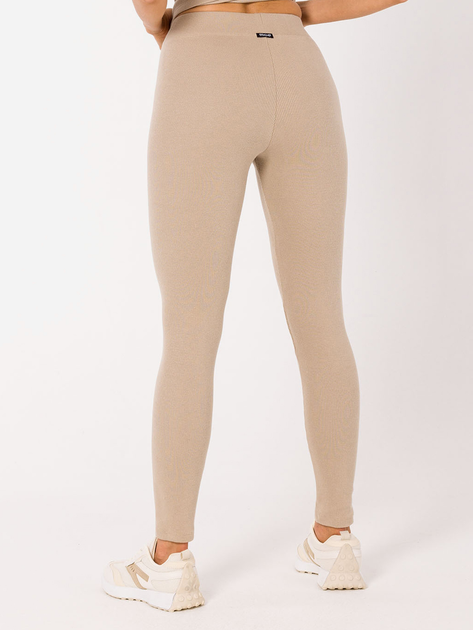 Legginsy damskie prążkowane Made Of Emotion M734 XL Beżowe (5903887697101) - obraz 2