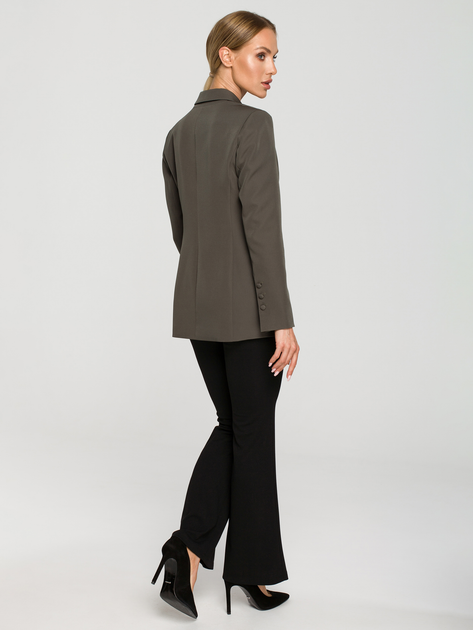 Marynarka damska Made Of Emotion M701 S Khaki (5903887674348) - obraz 5