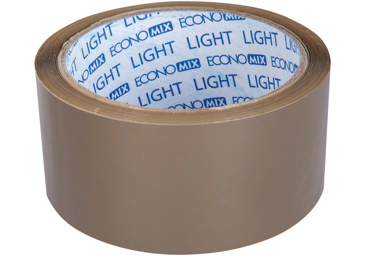 Стрічка клейка пакувальна 45 мм х 50 яр Economix light, коричнева - Фото 1 Стрічка клейка пакувальна 45 мм х 50 яр Economix light, коричнева - зображення 1