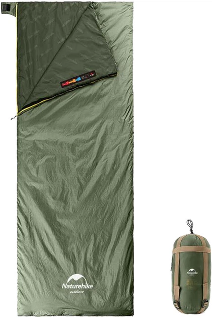 Спальник сверхлегкий Naturehike Summer LW180 NH21MSD09 левый нейлоновый, 15 °C, для летних походов и кемпинга XL Зеленый (6927595777961-L) - Фото 1 Спальник сверхлегкий Naturehike Summer LW180 NH21MSD09 левый нейлоновый, 15 °C, для летних походов и кемпинга XL Зеленый (6927595777961-L) - изображение 1