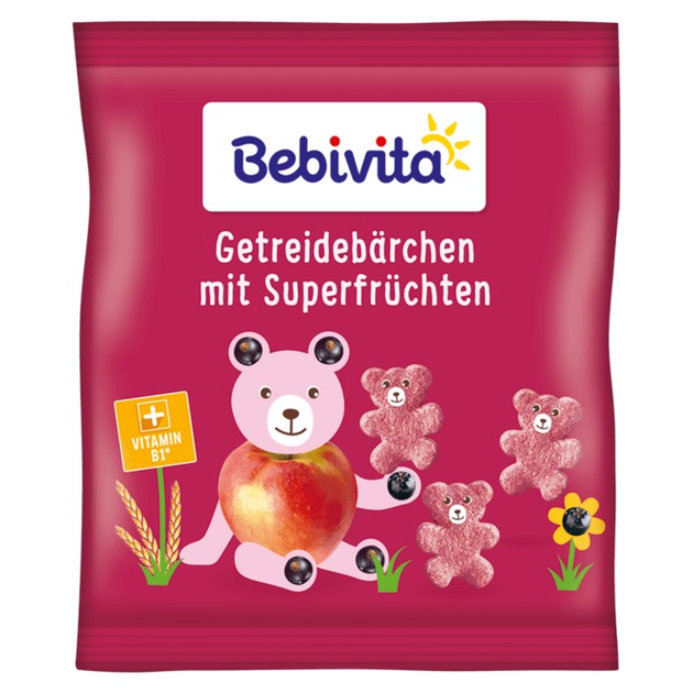 Bebivita - Зерновые снеки в форме мишек с фруктами 30 гр – фото, отзывы ...