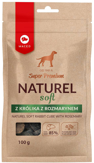 Ласощі для собак Maced Super Premium Naturel Soft з кроликом і розмарином 100 г (5907489324021) - зображення 1