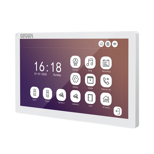 IP видеодомофон с Wi-Fi SEVEN DP-7517FHDW white - изображение 3