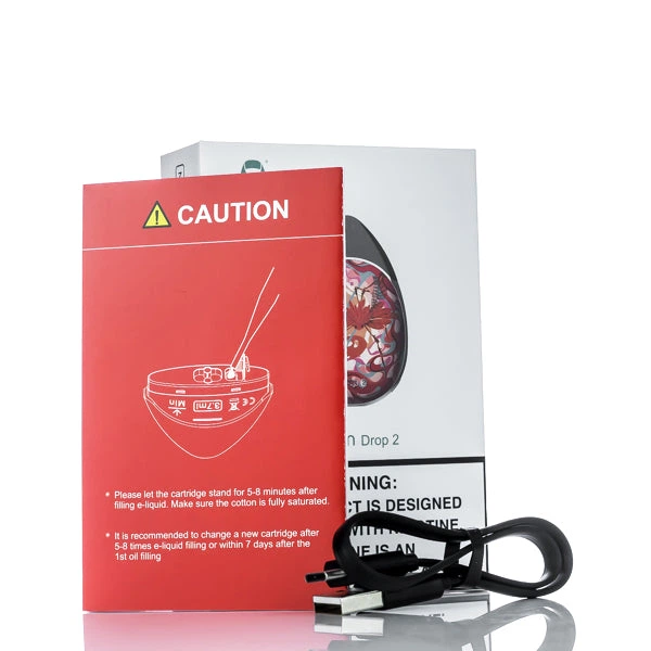 Под-система электронная сигарета Suorin Drop 2 Pod Kit 1000mAh 3.7ml Black (10312) - изображение 4