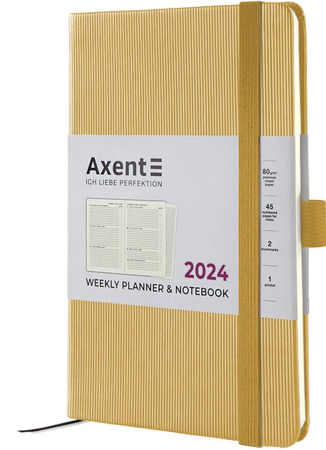 Щотижневик 125*195 AXENT 2024 Partner Lines пісочний (8515-24-53-A) - зображення 2