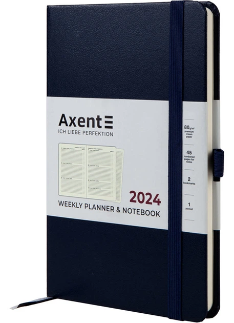 Щотижневик 125*195 AXENT 2024 Partner Strong синій (8505-24-02-A) - изображение 2
